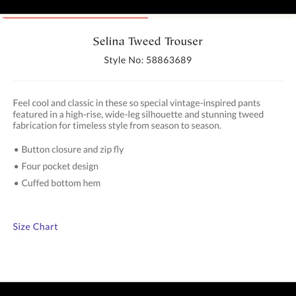 NWT Free People Selina Tweed Trouser